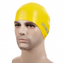 100% New Silicone Waterproof Earmuffs Hair Professional Swimming Cap,Yellow