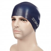 100% New Silicone Waterproof Earmuffs Hair Professional Swimming Cap,Dark Blue