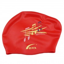 Red Lok Fu Long Special Silicone Waterproof Ear Hair Swimming Cap