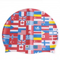 Pure Silicone Swimming Cap, Printed Swimming Cap, Flag Printed Cap, X