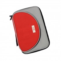 Cool Oblong Table Tennis Racket Cover Ping Pong Bat Bag Red/Gray