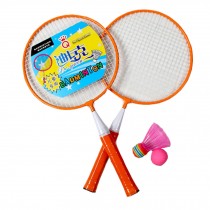 Kid's Badminton Sets Children Indoor/Outdoor Sports Toy Ball Game-Orange/White