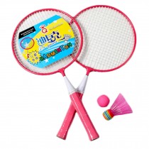 Kid's Badminton Sets Children Indoor/Outdoor Sports Toy Ball Game-Pink/White