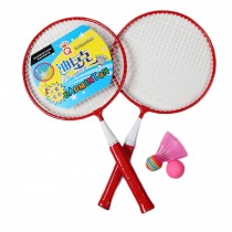 Kid's Badminton Sets Children Indoor/Outdoor Sports Toy Ball Game-Red/White