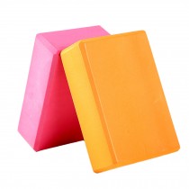 2PCS High-Density Yoga Block Blocks Brick Yoga Mat Accessory, Orange+Rose Red