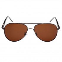 Premium Polarized Driving Sunglasses Glasses Metal Frame Eyewear - Dark Brown