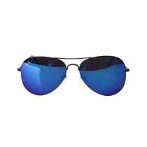 Fashion Unisex Colorful Lens Pretty Sunglasses Black frame  Blue Lens