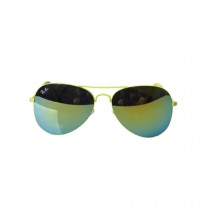 Fashion Unisex Colorful Lens Pretty Sunglasses Gold Green Lens