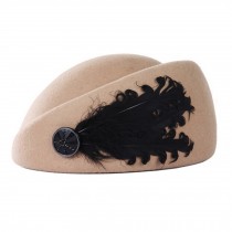 Women's Classic Beret Hat British style Hat, Light Tan