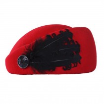 Women's Classic Beret Hat British style Hat, Red