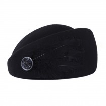 Women's Classic Beret Hat British style Hat, Black