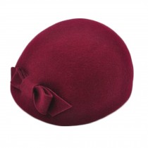 Ladies Lovely British Fashion style Hat Beret Hat, Wine Red