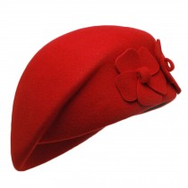 Ladies Elegant British Stylish Hat Fashionable Beret Hat, Red