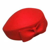 Elegant British Stylish Hat Fashionable Beret Hat For Ladies, Red