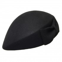 Elegant British Stylish Hat Fashionable Beret Hat For Ladies, Black