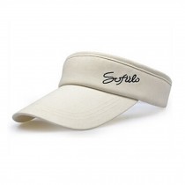 Men/Women Fashion Sport Cap Sunbonnet Visor,Adjustable Tennis Hats,Cream-colored