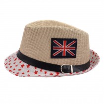 Unisex Kids Fedora Hat Bucket Hat, Lightweight Cap Sunhat Union Jack Red Star