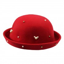 Autumn Elegant  Hat Floppy Winter Hat Bowler Hat  Wide Brim Hat  for  Girl , Fashionable Style