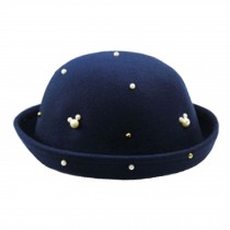 Bowler Hat Fashionable Style Beautiful Brim Hat for Girl/Comfortable/Winter Elegant Hat Floppy Hat A