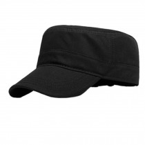 Unisex Fitted Cap Flexfit Hats Flat Top Baseball Caps - Black