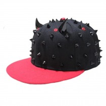 Snapback Hats Flexfit Hat Baseball Cap Caps Rivets, Black&Red