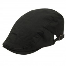Black Cotton Flat Cap Sports Hats Cabbie Hat Driver Hunting Hat