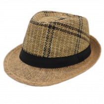 Khaki Summer Hat Absorbent Breathable Fedora Hat Sun Hat Cap Unisex