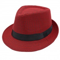 Fashion Vintage Style Fedora Hat Outdoor Hat Straw Hat Sun Hat Caps, Wine