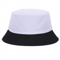 Outdoor Sports Bucket Hat Sun Hat Hiking Fishing Hat Cap, White&Black