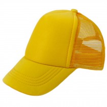 Children Baseball Cap Fitted Cap Outdoor Sports Mesh Hat, Yellow