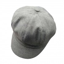 Female Girl Elegant Cloth Hat Trendy Beret Winter Painter Cap ,Gray