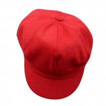 Female Girl Elegant Cloth Hat Trendy Beret Winter Painter Cap ,Red