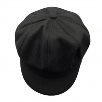 Female Girl Elegant Cloth Hat Trendy Beret Winter Painter Cap , Black