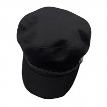 Female Girl Cloth Newsboy Cap Trendy Beret Winter Painter Cap ,Pure Black
