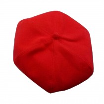 Ladies Cloth Beanie Hat Trendy Beret Winter Painter Cap Floppy Hat ,Red