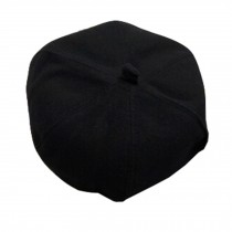 Ladies Cloth Beanie Hat Trendy Beret Winter Painter Cap Floppy Hat ,Black