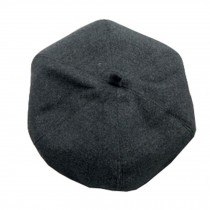 Ladies Cloth Beanie Hat Trendy Beret Winter Painter Cap Floppy Hat , Dark Gray