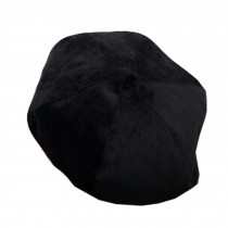 Ladies Corduroy Beanie Hat Trendy Beret Winter Painter Cap Floppy Hat , Black