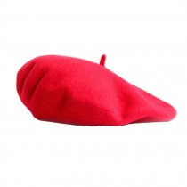 Hat,Fashion Classic British style Beret Hat Women's Wool Cap red