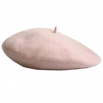 Fashion pink Women's Girl's Wool Classic British style Beret Cap Hat