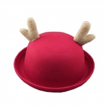 Deer Style Girls Boys Kids Personalized Cute Hats Caps red Felt Hats