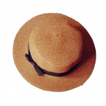 Beach Cap Ladies Fashion Hat Elegant brown Straw Sun Hat