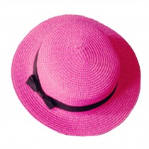 Elegant Stylish Fashion Lady's/Girl's Sun Beach Hat Straw Cap rose red