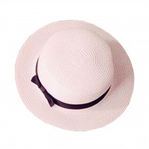 Lady's /Girl's Beautiful Fashion pink Beach Straw Sun Cap Hat