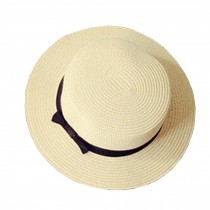 Stylish Sun Cap Beautiful Women's/Girl's Fashion pale yellow Beach Straw Hat
