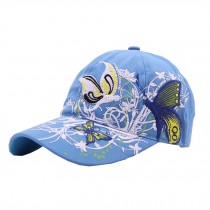 Women Casual Embroidered Butterfly Baseball Cap Fashion Hat