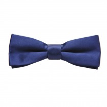 Premium Solid Color Bow Tie Bowtie Bowties Ties for Mens/Boys/Kids - Deep Blue