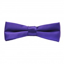 Premium Solid Color Bow Tie Bowtie Bowties Ties for Mens/Boys/Kids - Purple
