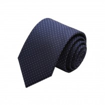Simple&Chic Men's Business Ties Formal Necktie with Gift Box, Navy Dot