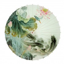 Chinese Classical Style 33-Inch Parasol Anti-rain Paper Umbrella, No.6